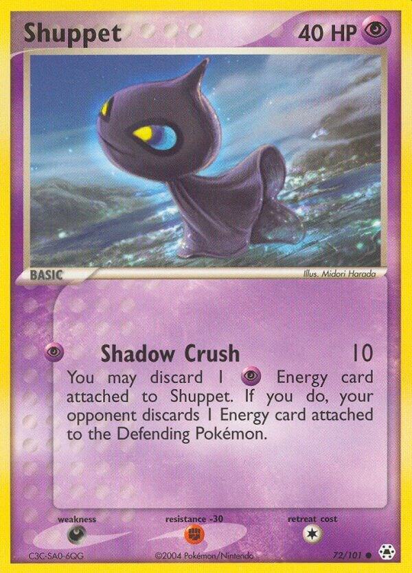 Shuppet 72/101 card from Hidden Legends