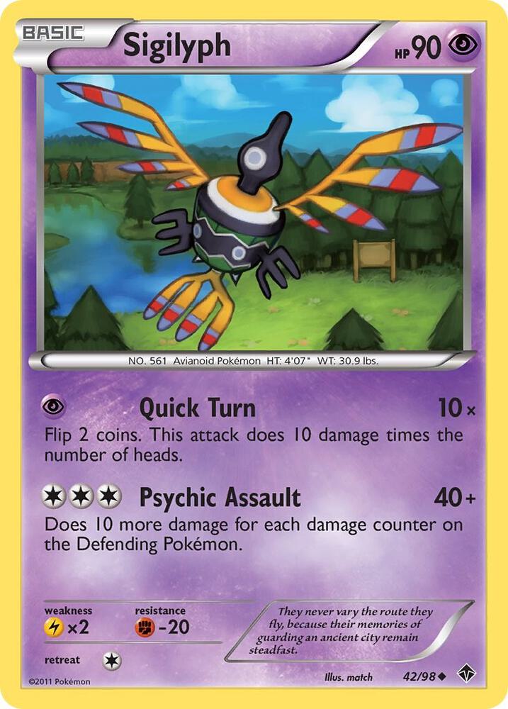 Sigilyph (42) 42/98 card from Emerging Powers