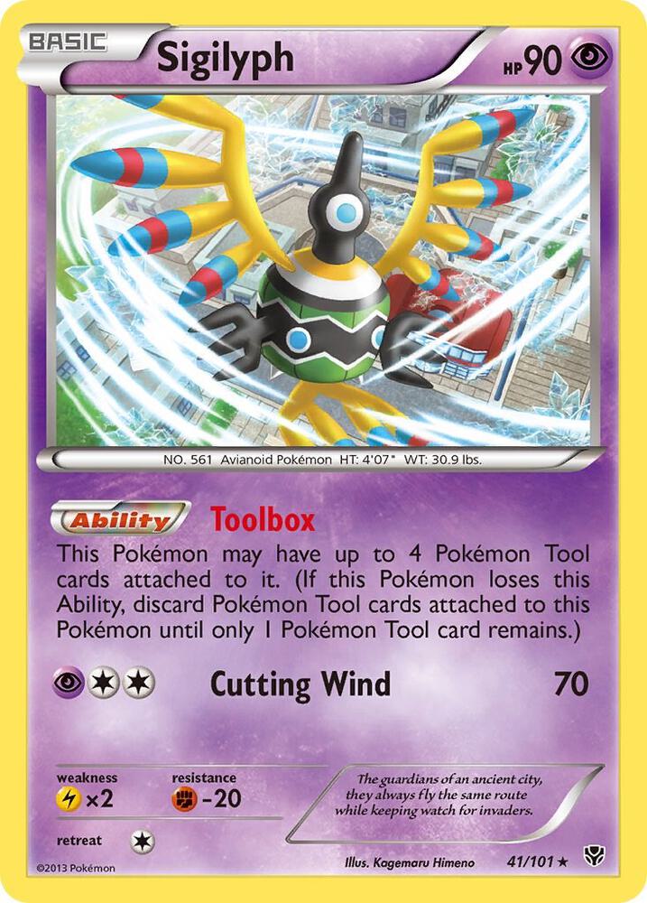Sigilyph 41/101 card from Plasma Blast