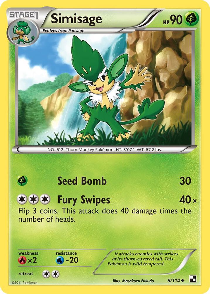 Simisage 8/114 card from Black and White