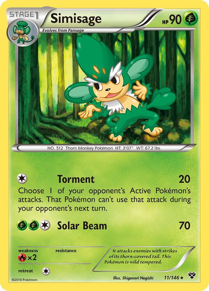 Simisage 11/146 card from XY Base Set