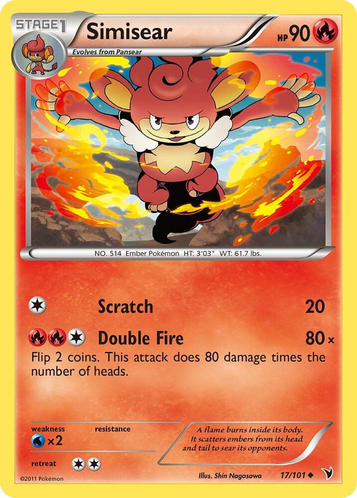 Simisear 17/101 card from Noble Victories