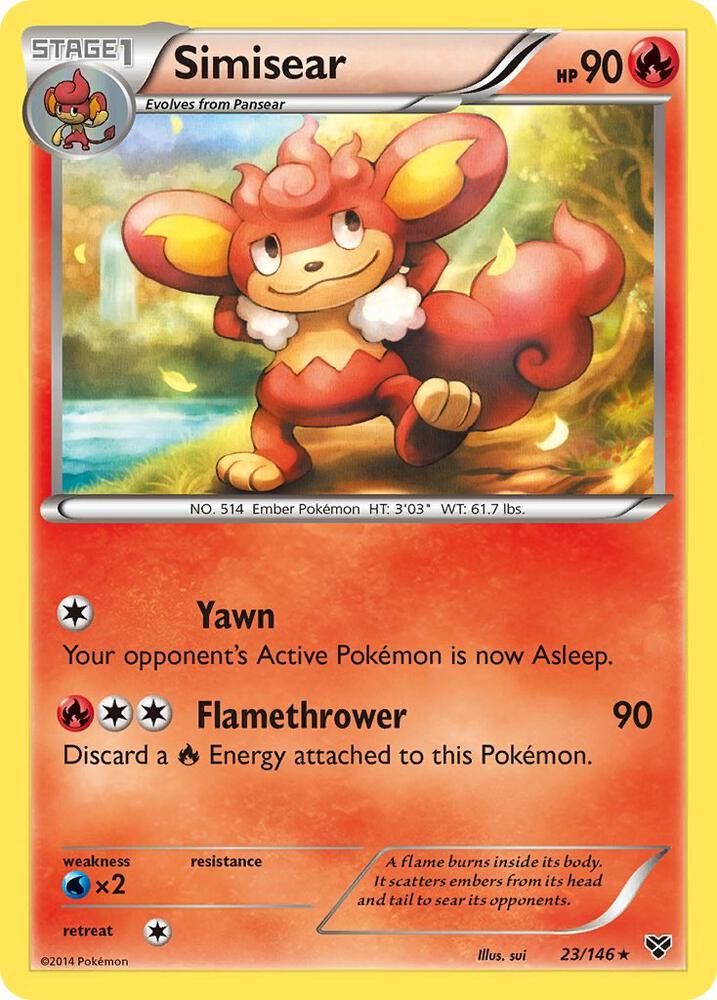 Simisear 23/146 card from XY Base Set