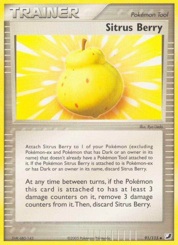 Sitrus Berry 91/115 card from Unseen Forces