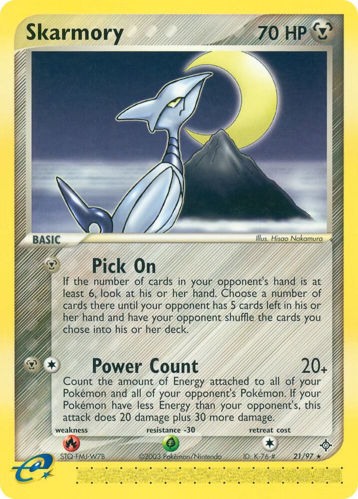 Skarmory 21/97 card from Dragon