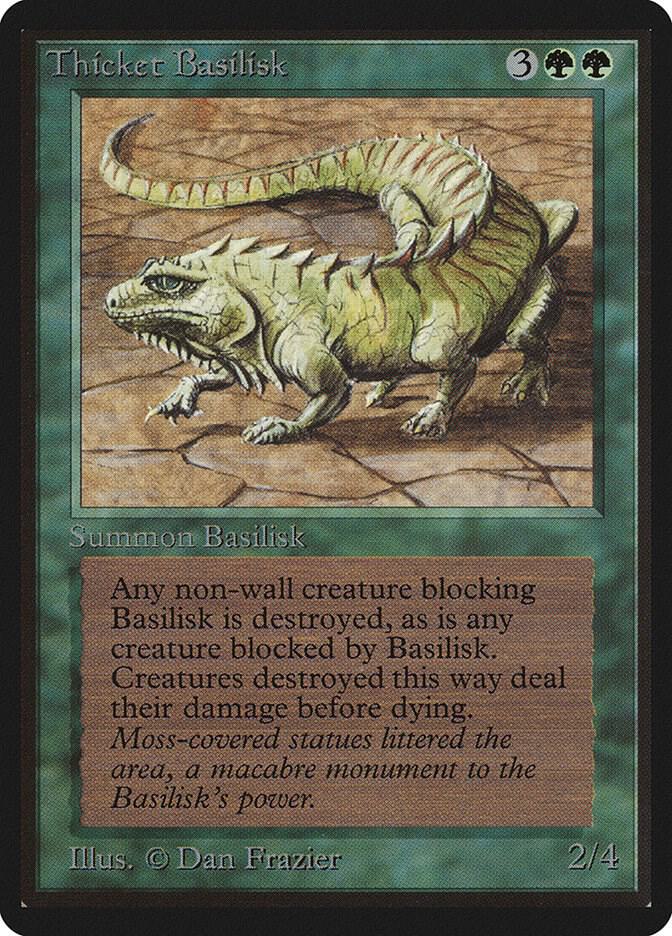 Thicket Basilisk card from Beta Edition