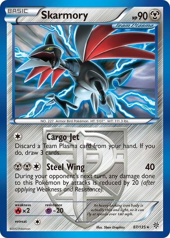 Skarmory (Team Plasma) 87/135 card from Plasma Storm