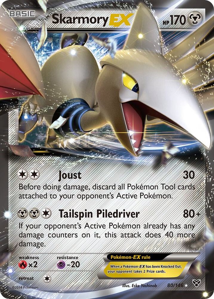 Skarmory EX 80/146 card from XY Base Set