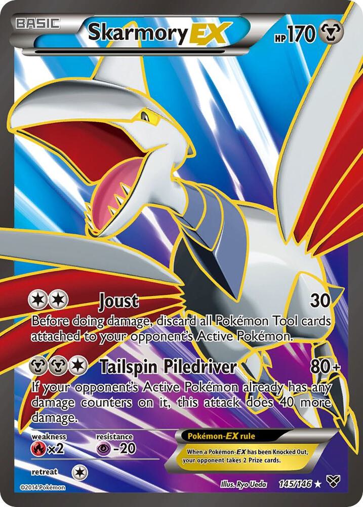 Skarmory EX (145 Full Art) 145/146 card from XY Base Set