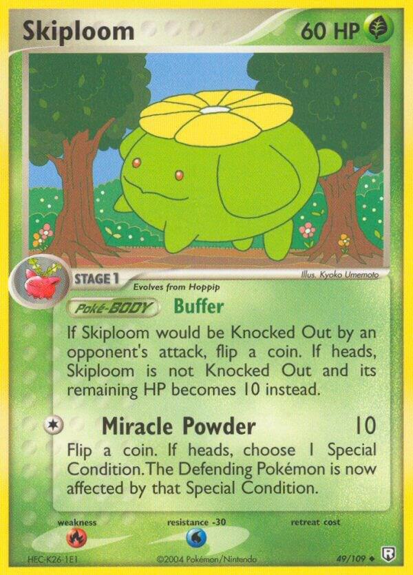 Skiploom 49/109 card from Team Rocket Returns