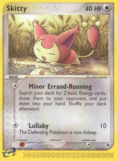 Skitty 44/109 card from Ruby and Sapphire