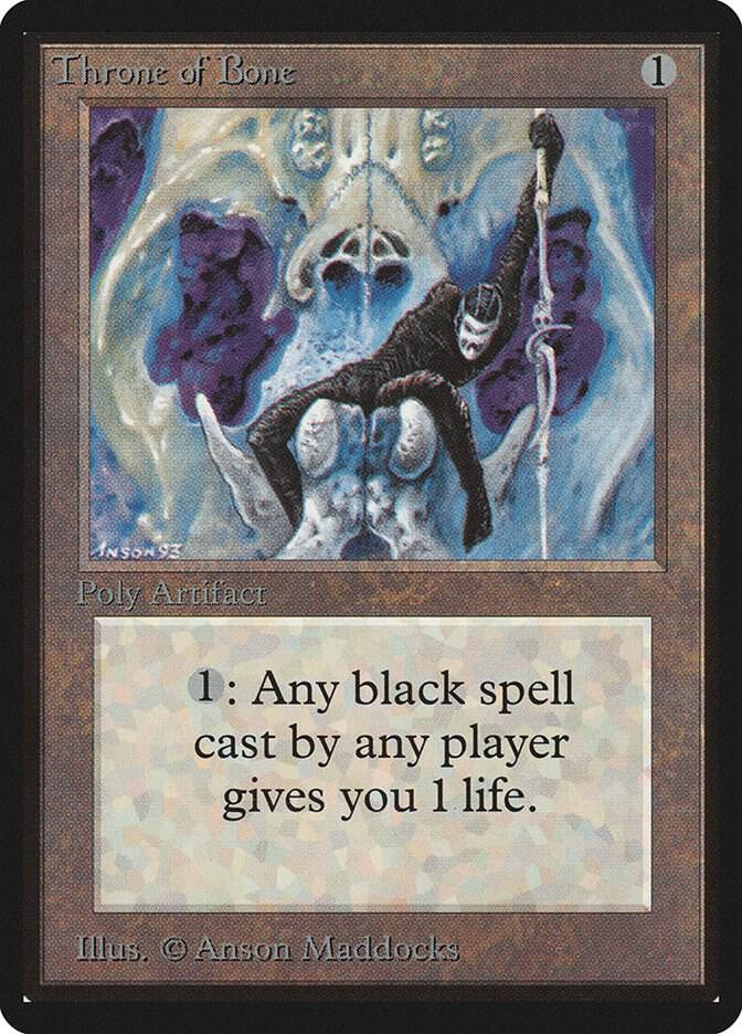 Throne of Bone card from Beta Edition