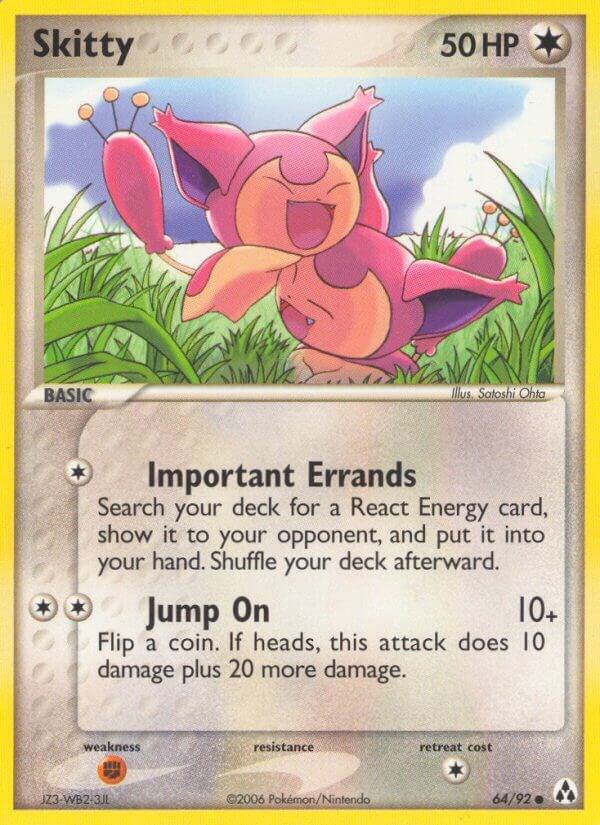 Skitty 64/92 card from Legend Maker