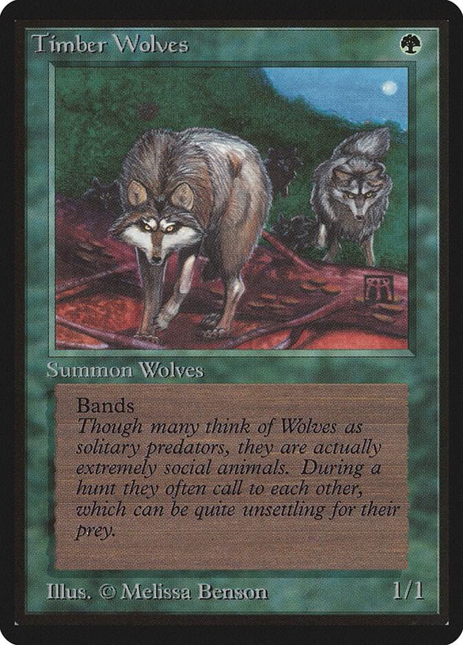 Timber Wolves card from Beta Edition