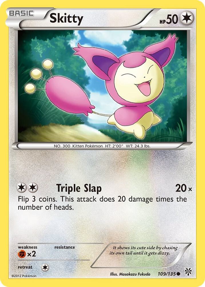 Skitty 109/135 card from Plasma Storm