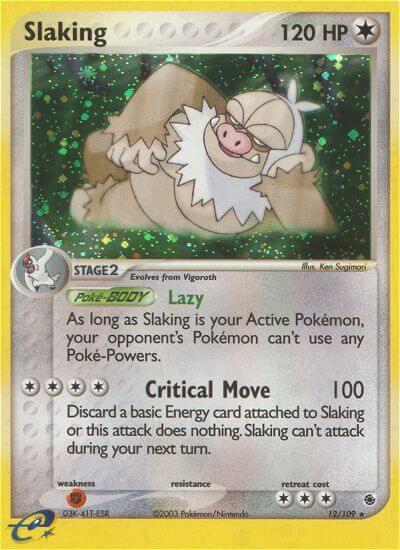 Slaking 12/109 card from Ruby and Sapphire