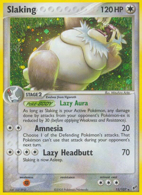 Slaking 15/107 card from Deoxys