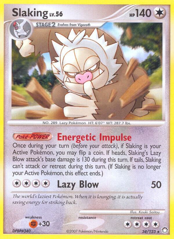 Slaking 34/123 card from Mysterious Treasures