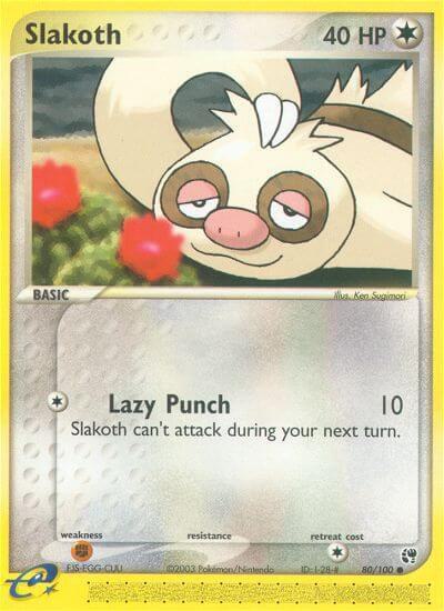 Slakoth 80/100 card from Sandstorm