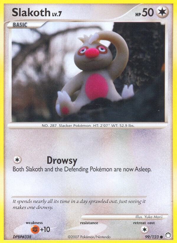 Slakoth 99/123 card from Mysterious Treasures