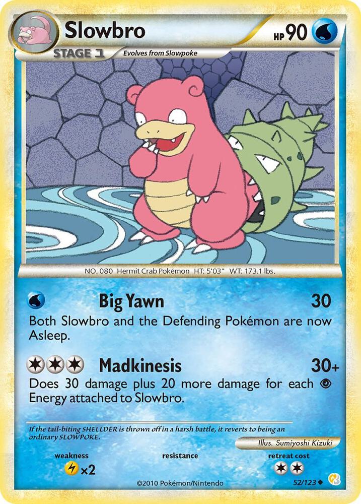 Slowbro 52/123 card from HeartGold SoulSilver