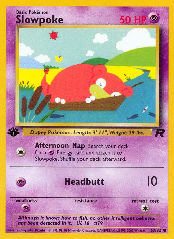 Slowpoke 67/82 card from Team Rocket