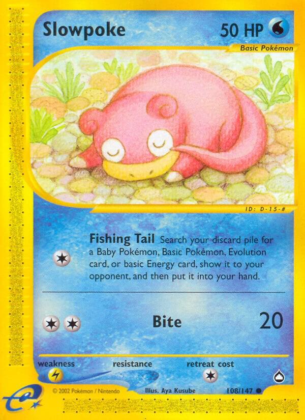 Slowpoke 108/147 card from Aquapolis