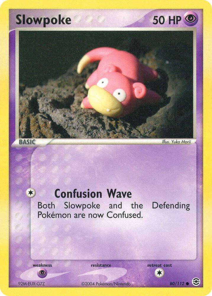 Slowpoke 80/112 card from FireRed & LeafGreen