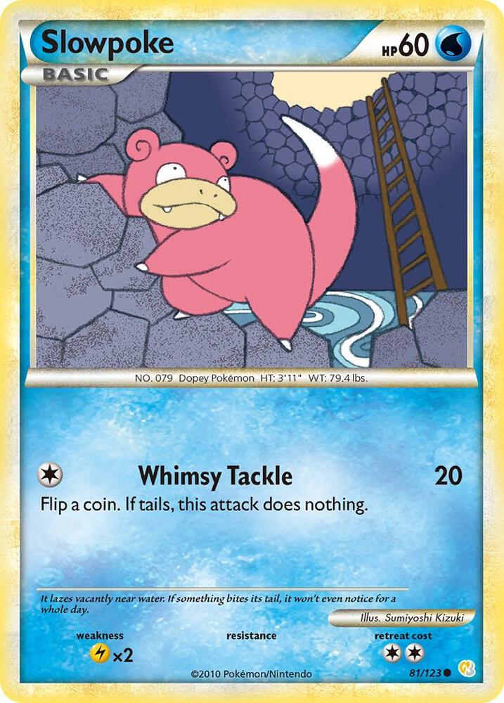 Slowpoke 81/123 card from HeartGold SoulSilver