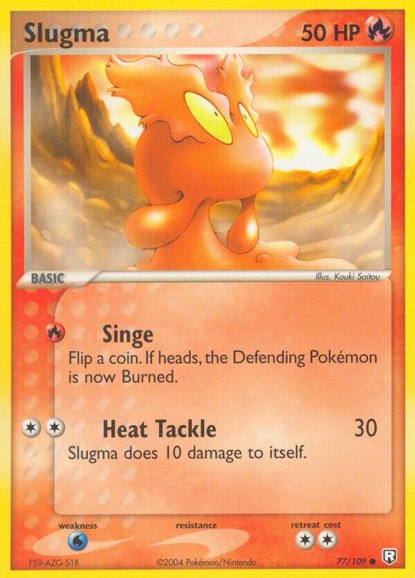 Slugma 77/109 card from Team Rocket Returns