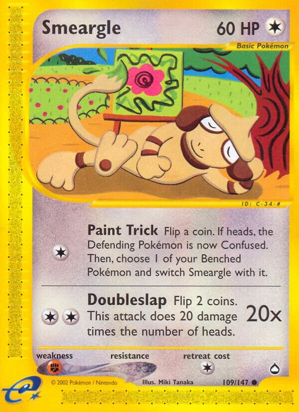 Smeargle 109/147 card from Aquapolis