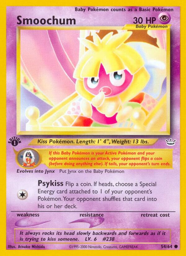 Smoochum 54/64 card from Neo Revelation