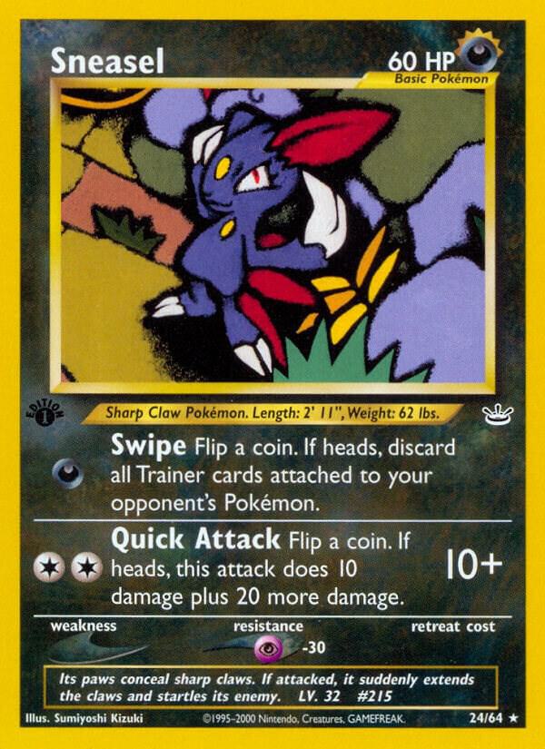 Sneasel 24/64 card from Neo Revelation