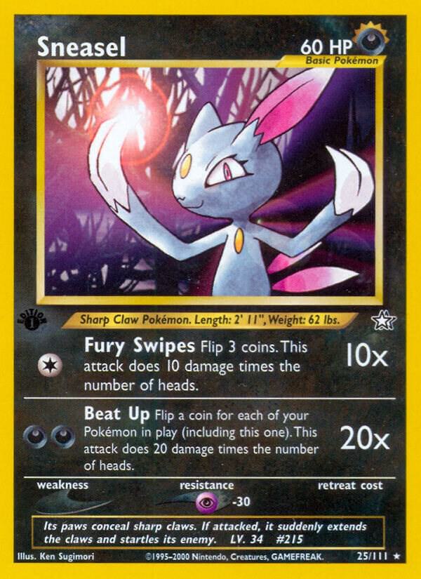 Sneasel 025/111 card from Neo Genesis