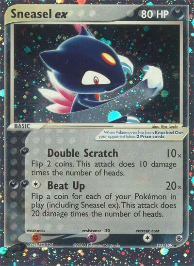 Sneasel ex 103/109 card from Ruby and Sapphire