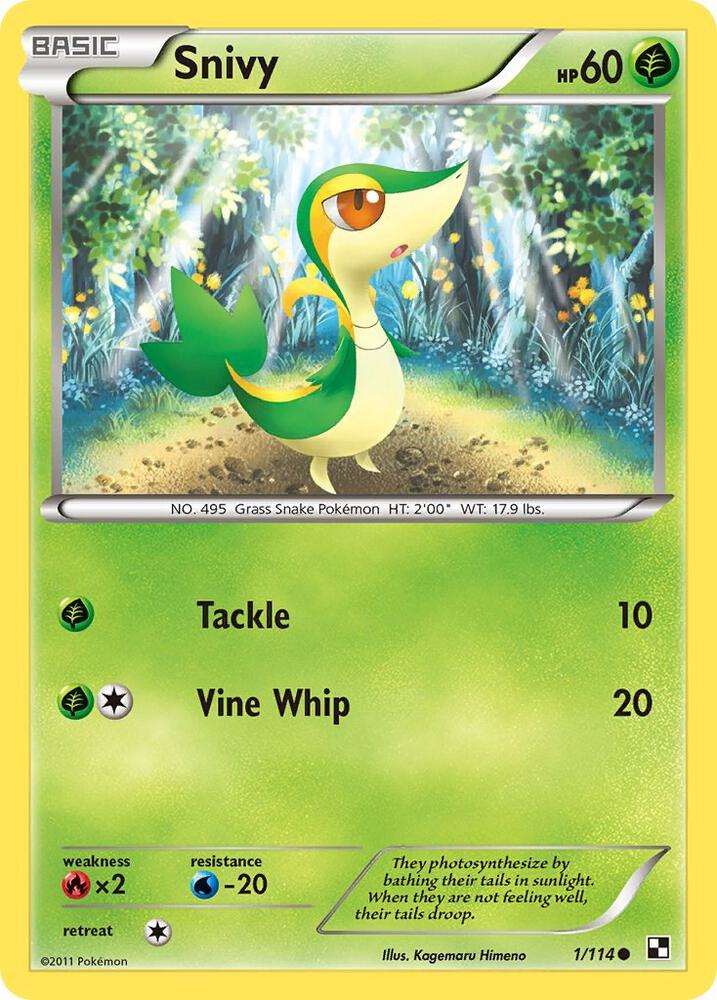 Snivy (1) 1/114 card from Black and White