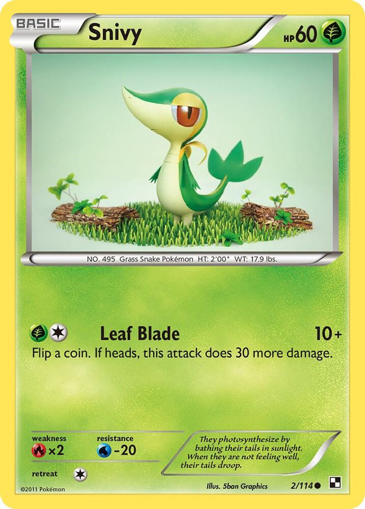 Snivy (2) 2/114 card from Black and White