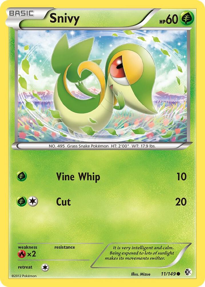 Snivy 11/149 card from Boundaries Crossed