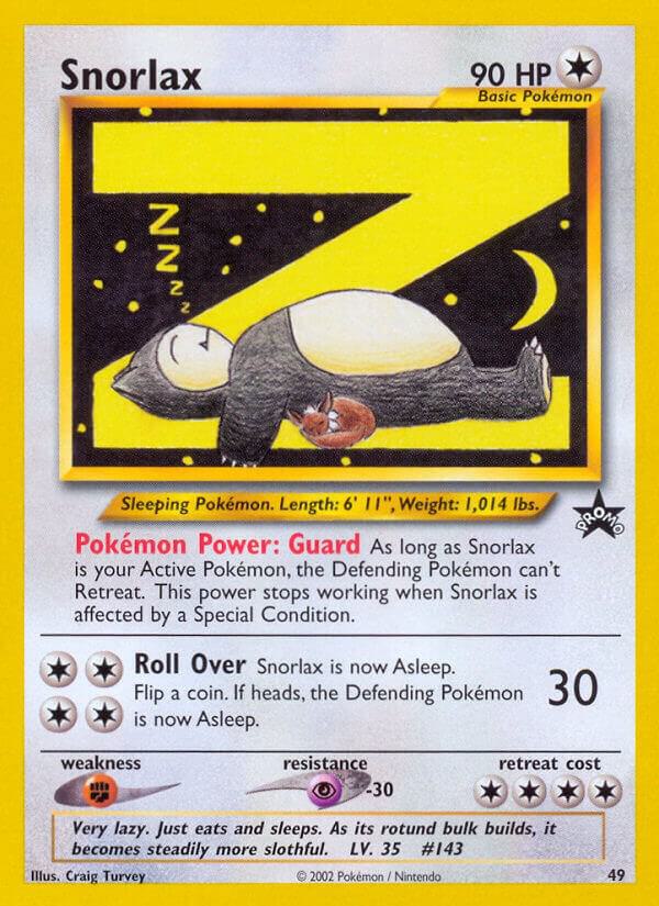 Snorlax 49/53 card from WoTC Promo