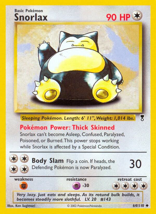 Snorlax 064/110 card from Legendary Collection