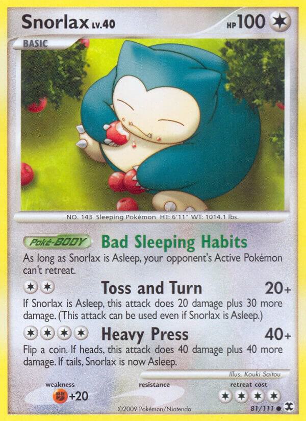 Snorlax (81) 81/111 card from Rising Rivals