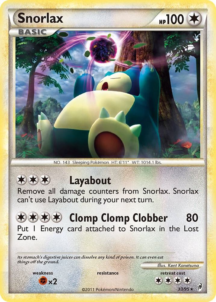 Snorlax 33/95 card from Call of Legends