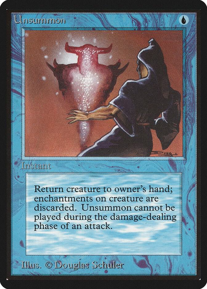 Unsummon card from Beta Edition