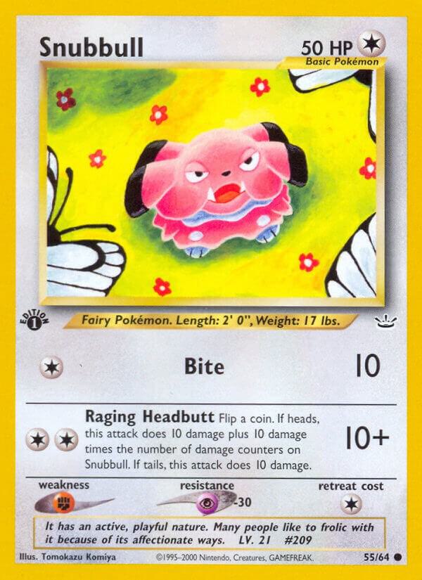 Snubbull 55/64 card from Neo Revelation