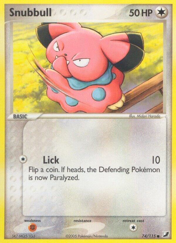 Snubbull 74/115 card from Unseen Forces