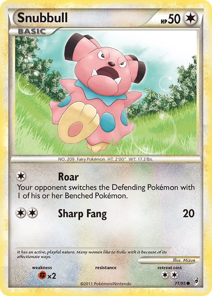 Snubbull 71/95 card from Call of Legends