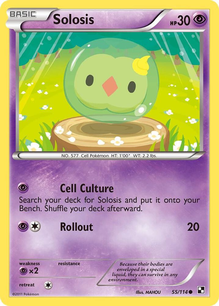 Solosis 55/114 card from Black and White