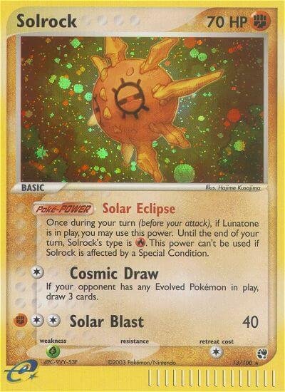 Solrock 13/100 card from Sandstorm