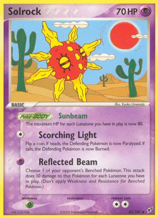 Solrock 47/107 card from Deoxys