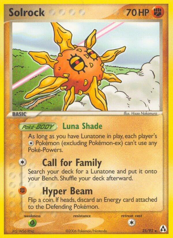 Solrock 25/92 card from Legend Maker